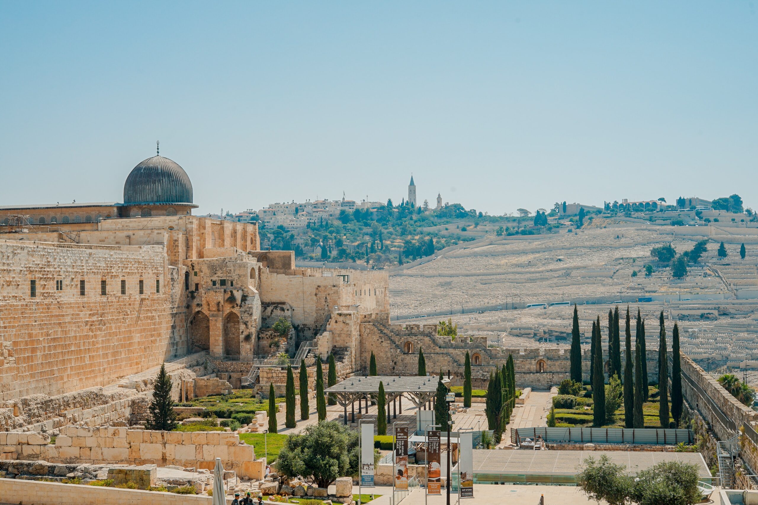 The view of the Old City of Jerusalem, Israel.